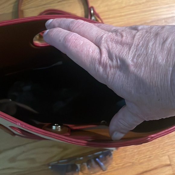 Color blocked faux leather Bay Sky purse by San Diego Hat Co. - Picture 4 of 4